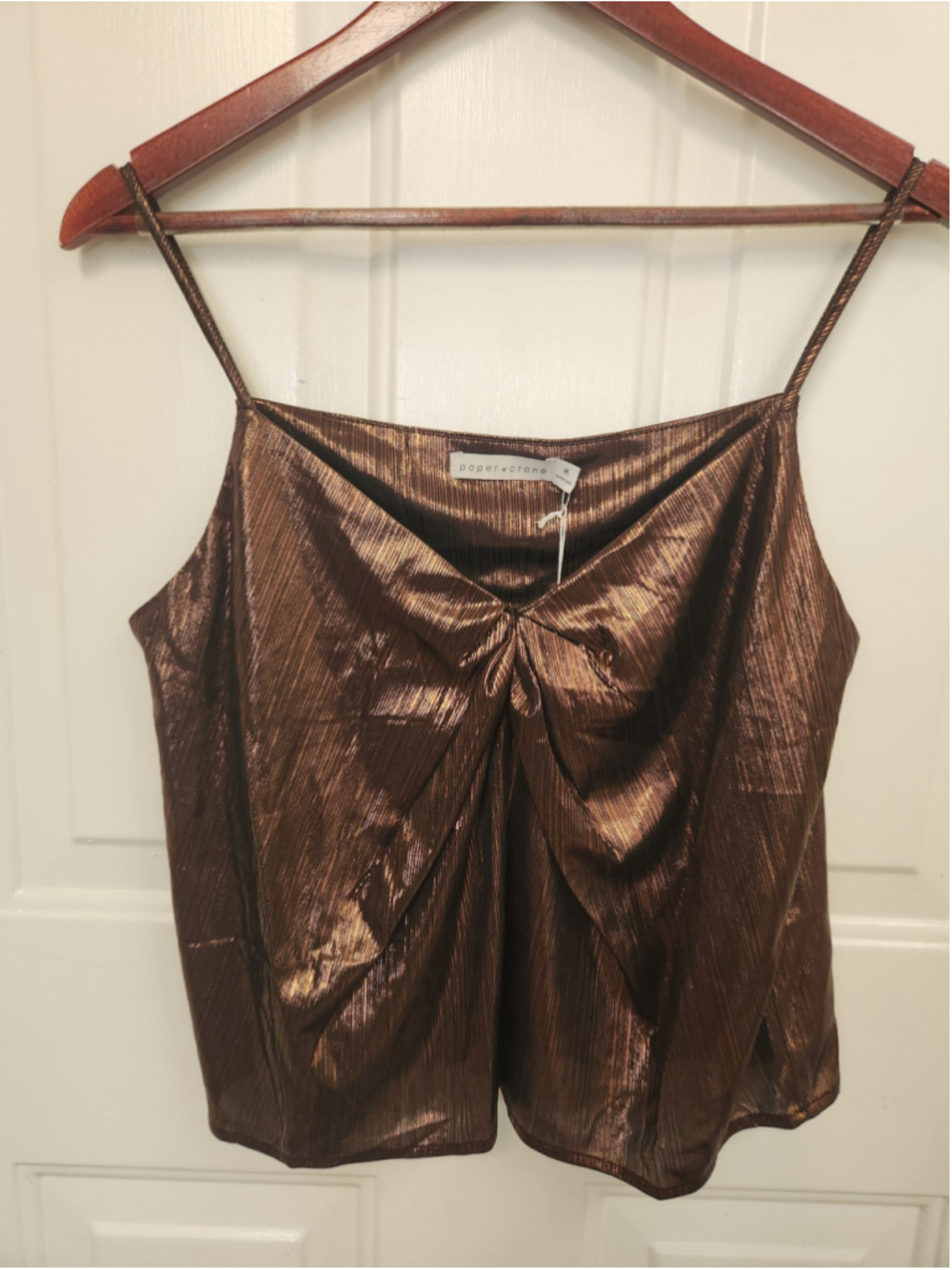 Paper Crane Bronze Metallic Camisole Size M